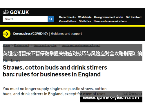 英超或将暂按下暂停键掌握关键应对技巧与风险应对全攻略指南汇编